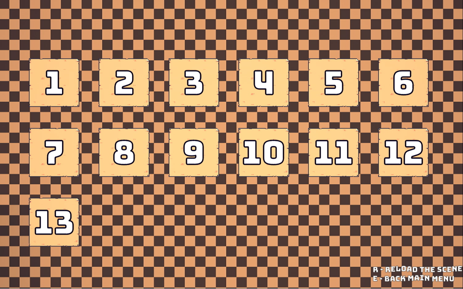 Back and Forth Game Level Select Screenshot.