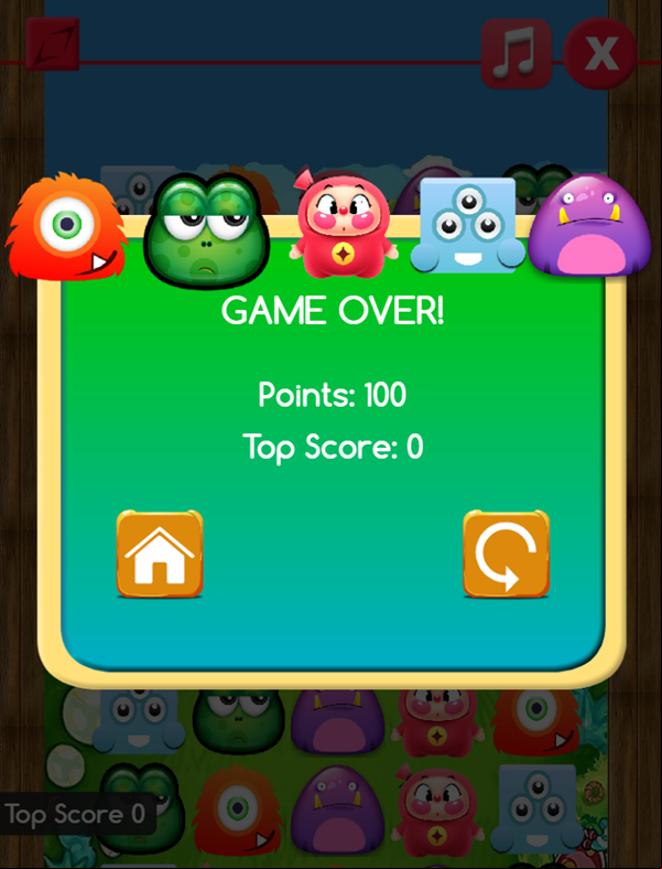 Bad Doll Game Over Screenshot.