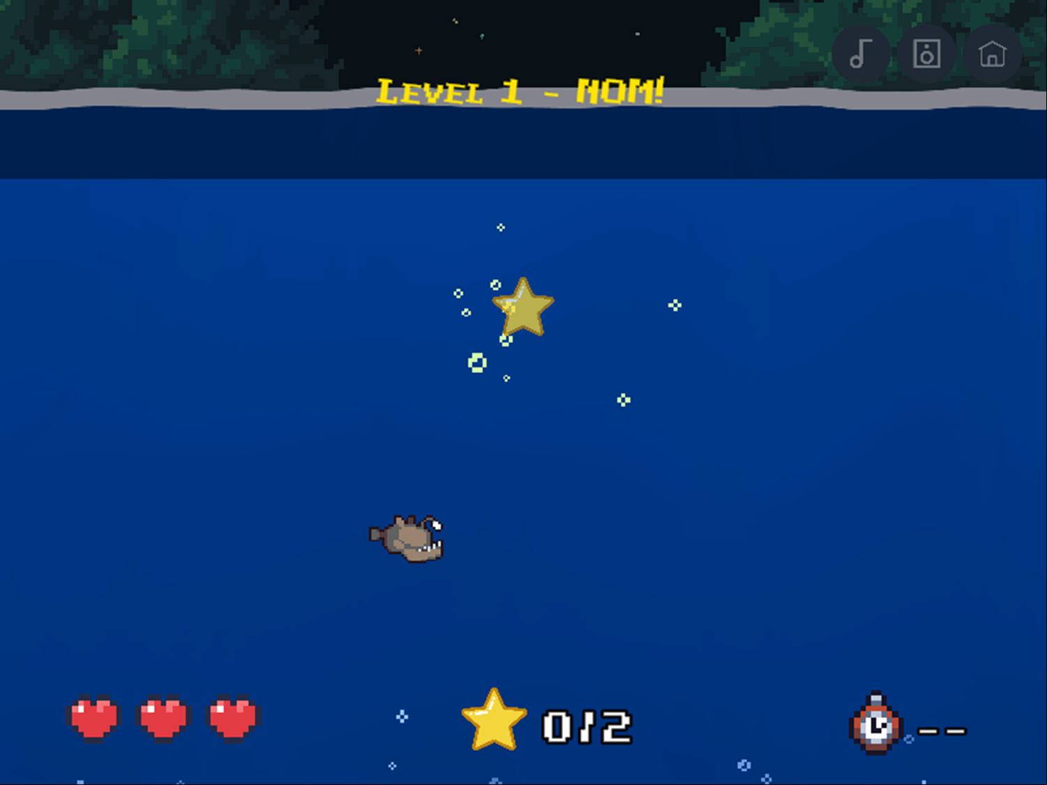 Bait Snatcher Game Collect Stars Screenshot.