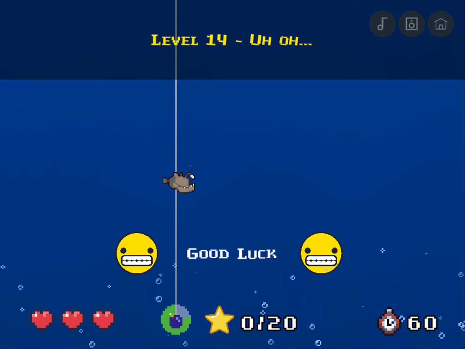 Bait Snatcher Game Final Level Screenshot.