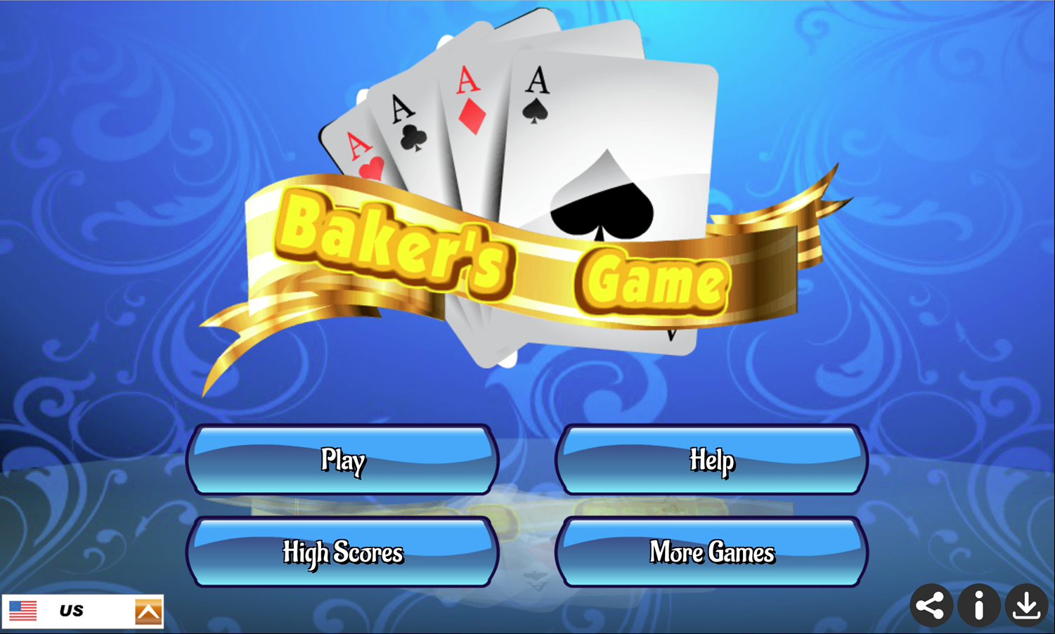 Baker's Game Welcome Screen Screenshot.