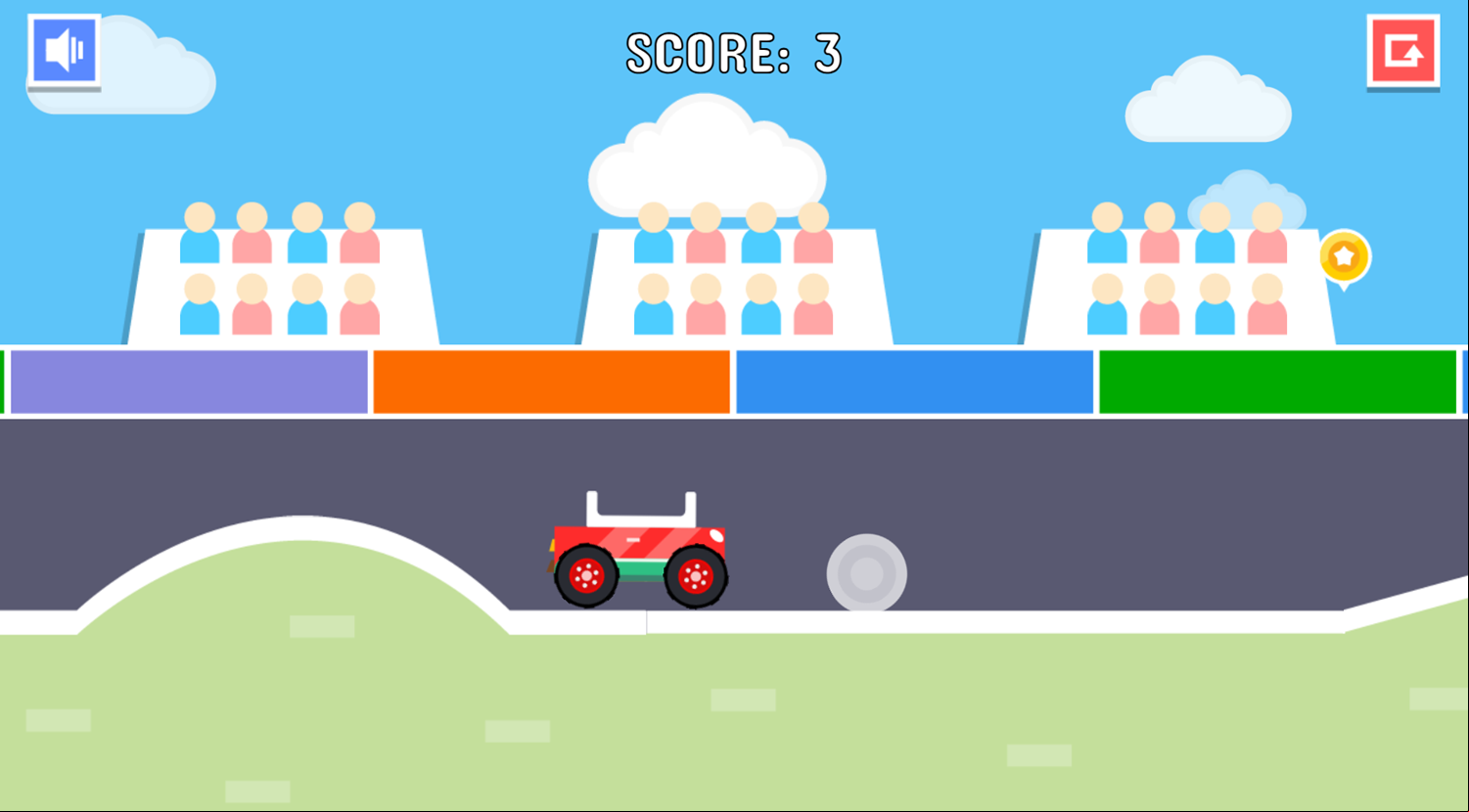 Ball Car Game Over Screenshot.