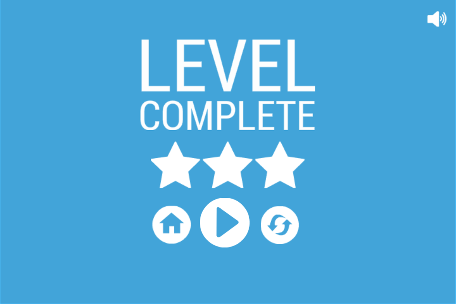 Ball In The Hole Game Level Complete Screen Screenshot.