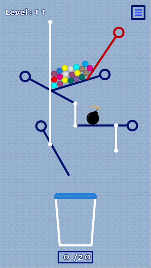 Ball Pin And Pull Game Level Progress Screenshot.
