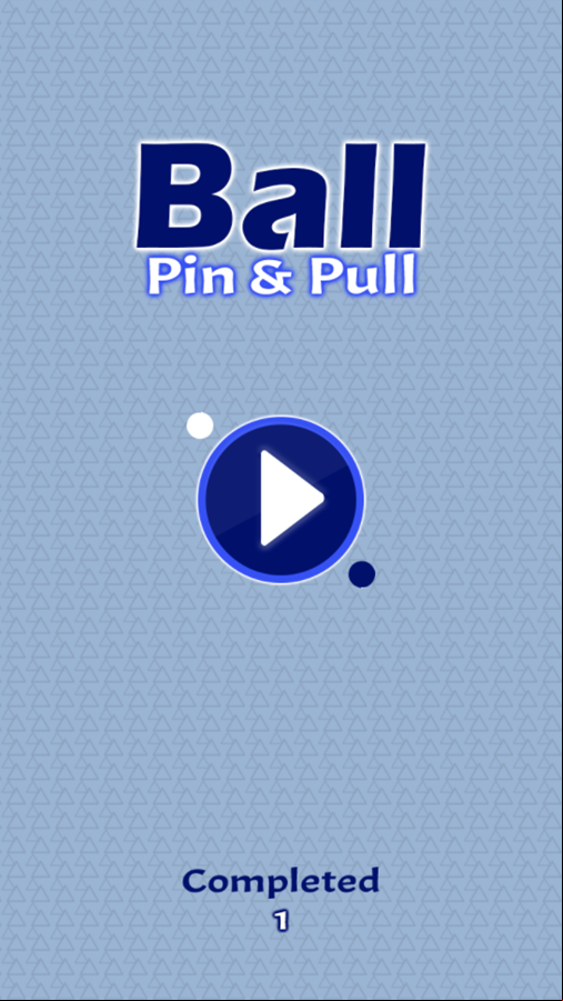 Ball Pin And Pull Game Welcome Screen Screenshot.