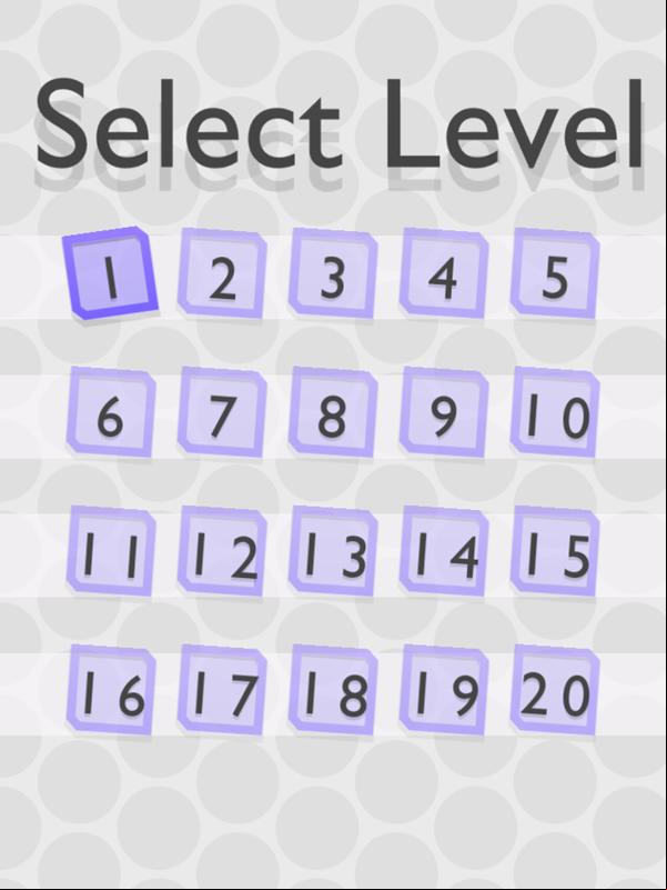 Ball Way Game Select Level Screenshot.