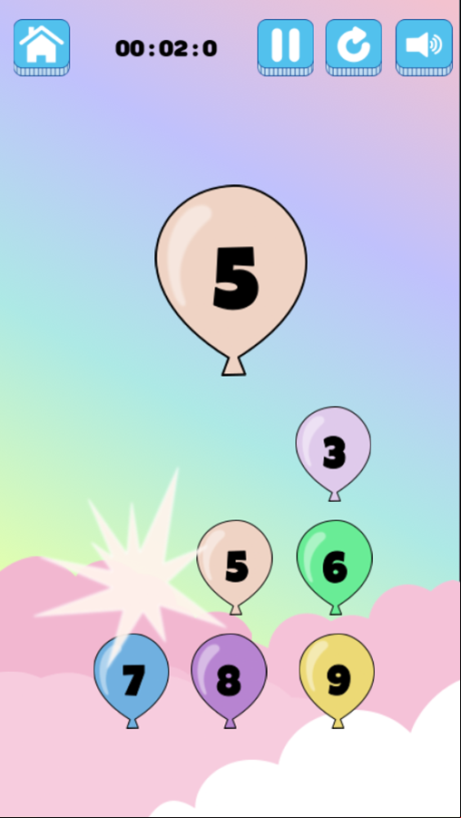 Balloon Pop Game Race Play Screenshot.