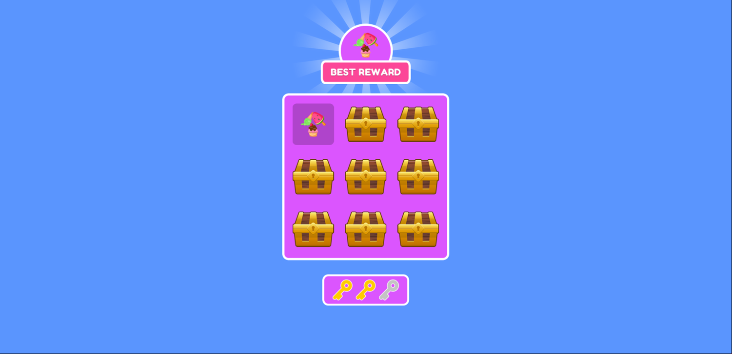 Balloon Slicer Game Bonus Round Item Found Screenshot.