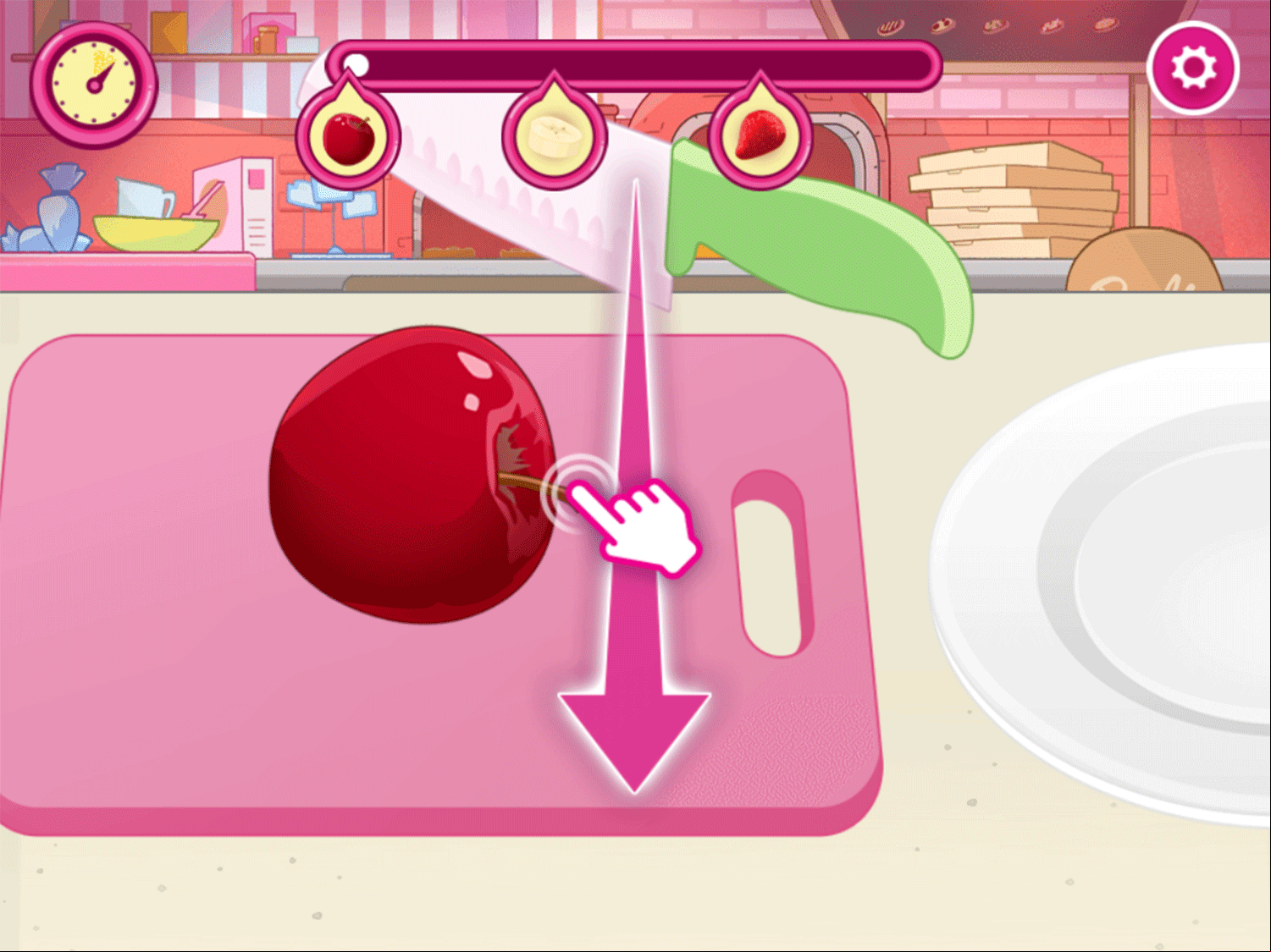 Barbie You Can Be a Chef Game Cut Fruits Screenshot.