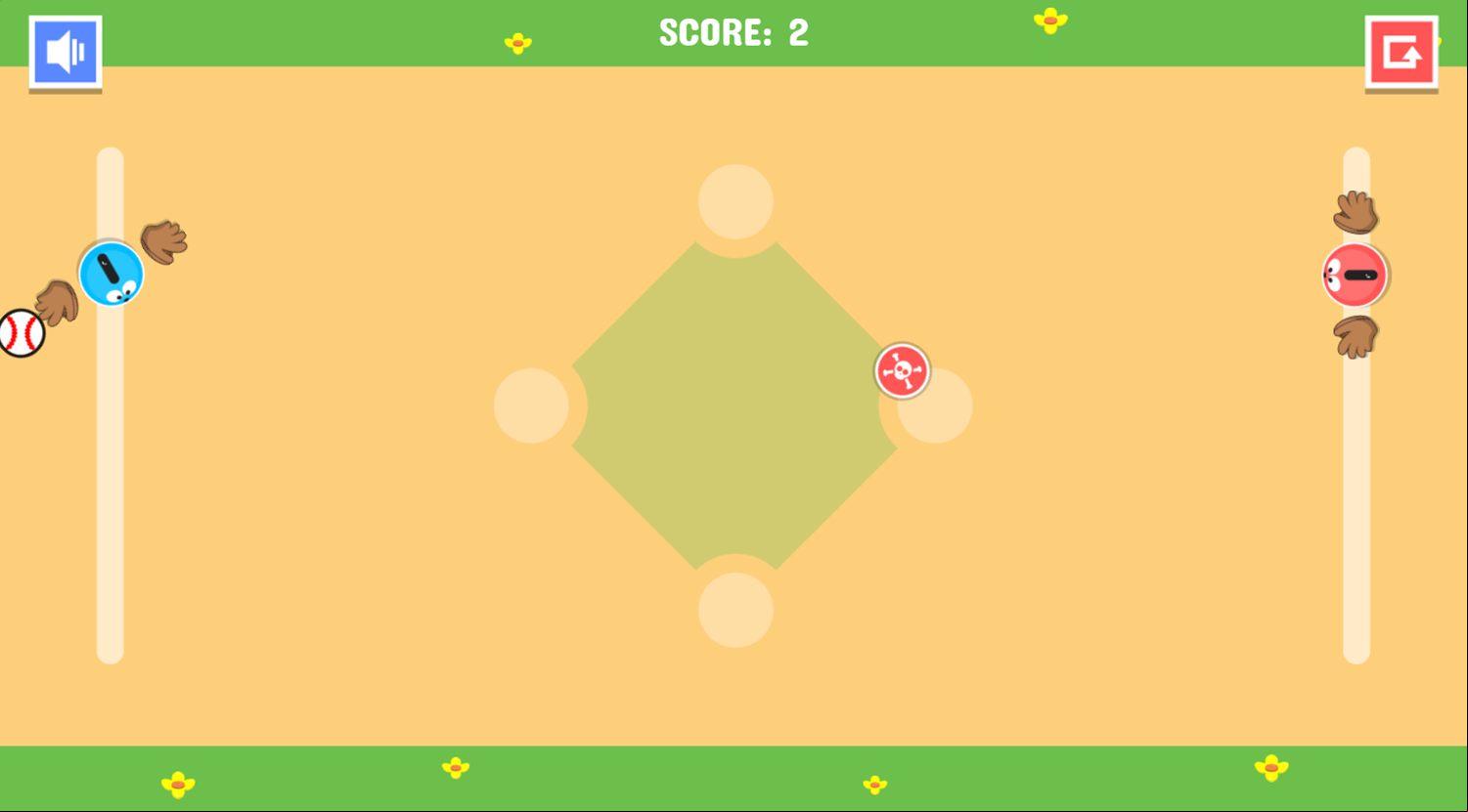 Baseball Game Catch Ball Screenshot.
