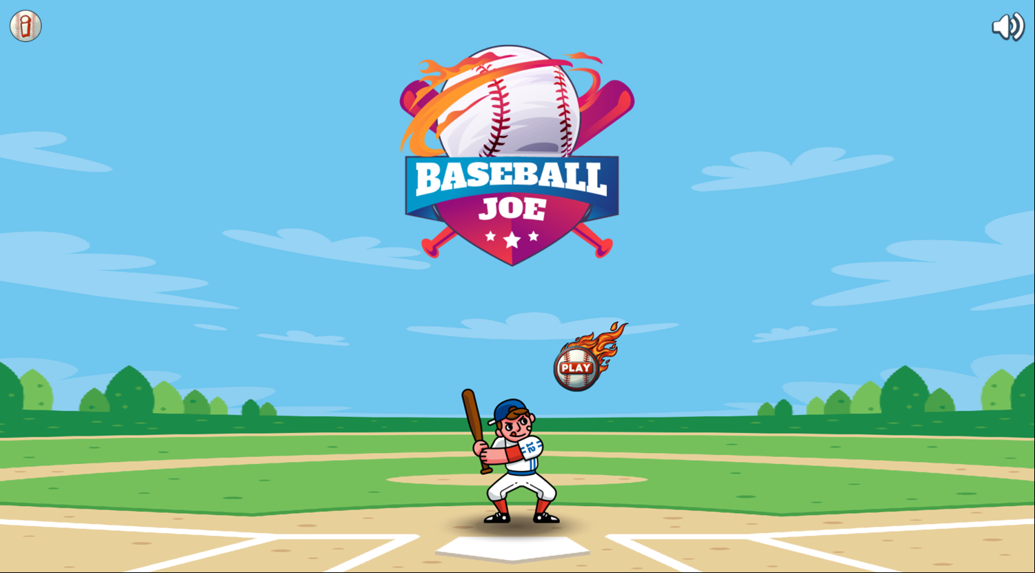 Baseball Joe Game Welcome Screen Screenshot.