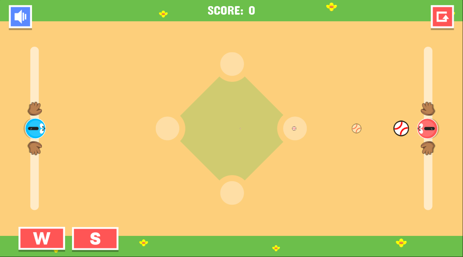 Baseball Game Movement Controls Screenshot.