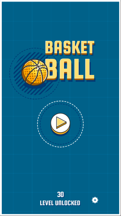 Basket Ball Game Welcome Screen Screenshot.