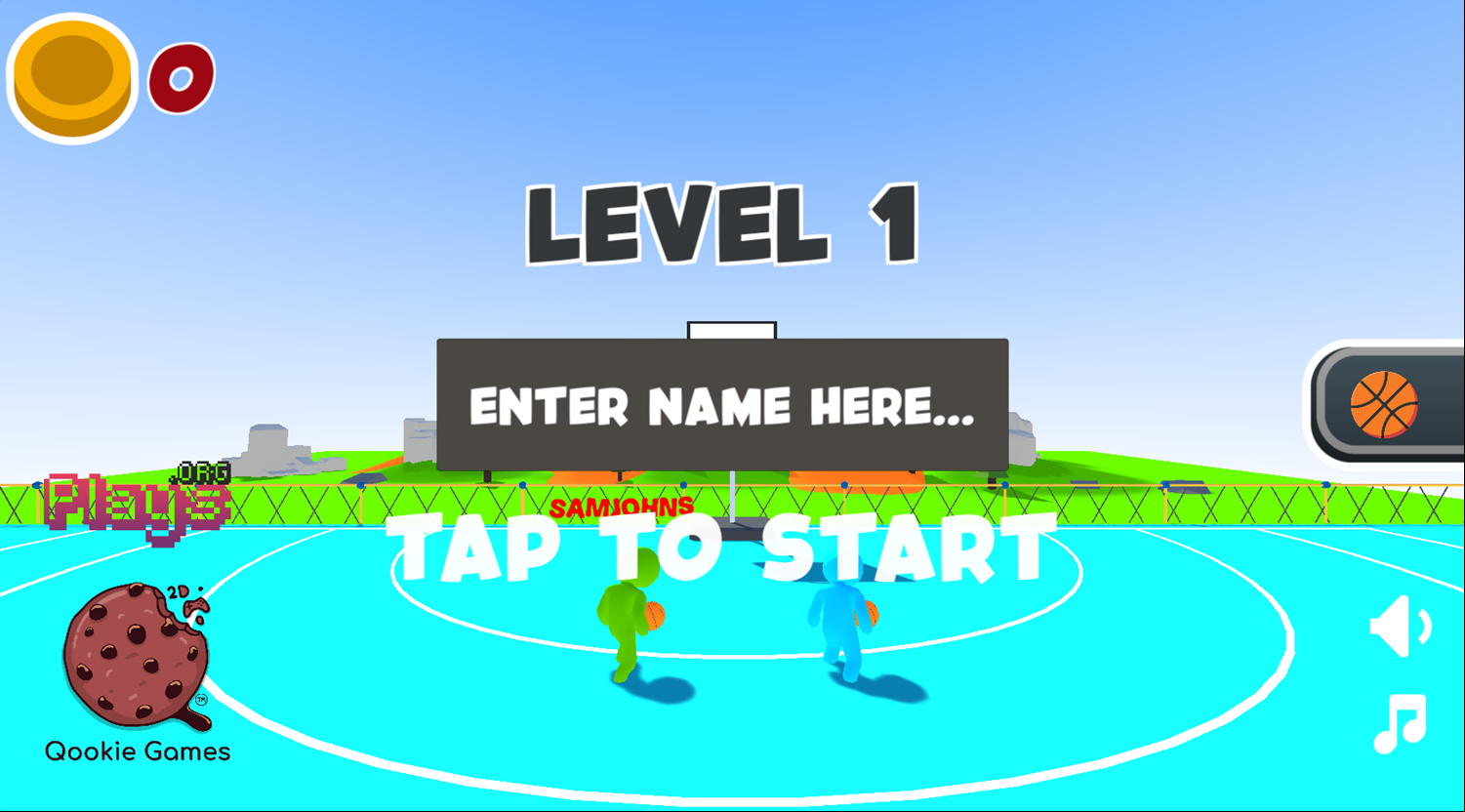 Basket Shoot Game Welcome Screen Screenshot.