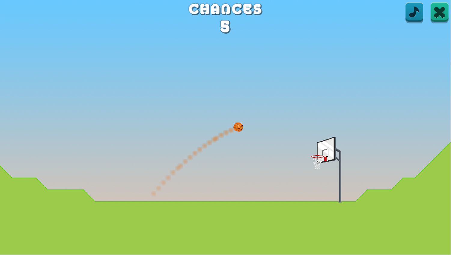 Basketball Challenge Game Level Play Screenshot.