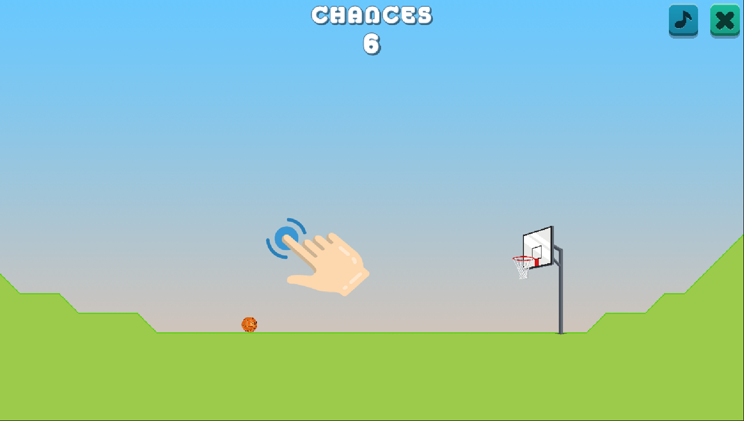Basketball Challenge Game Level Start Screenshot.