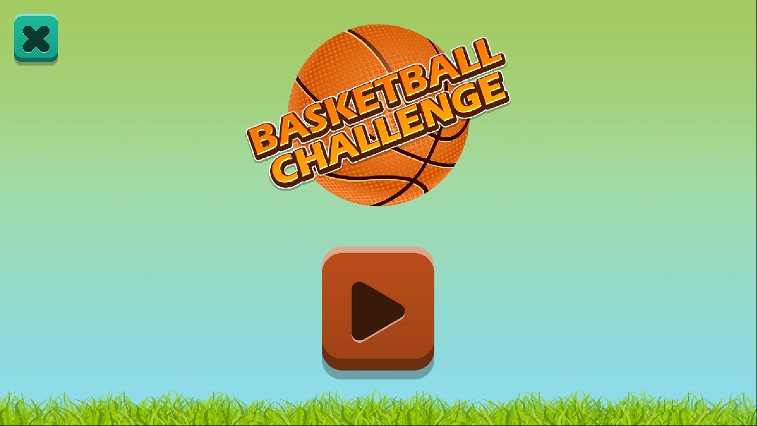 Basketball Challenge Game Welcome Screen Screenshot.