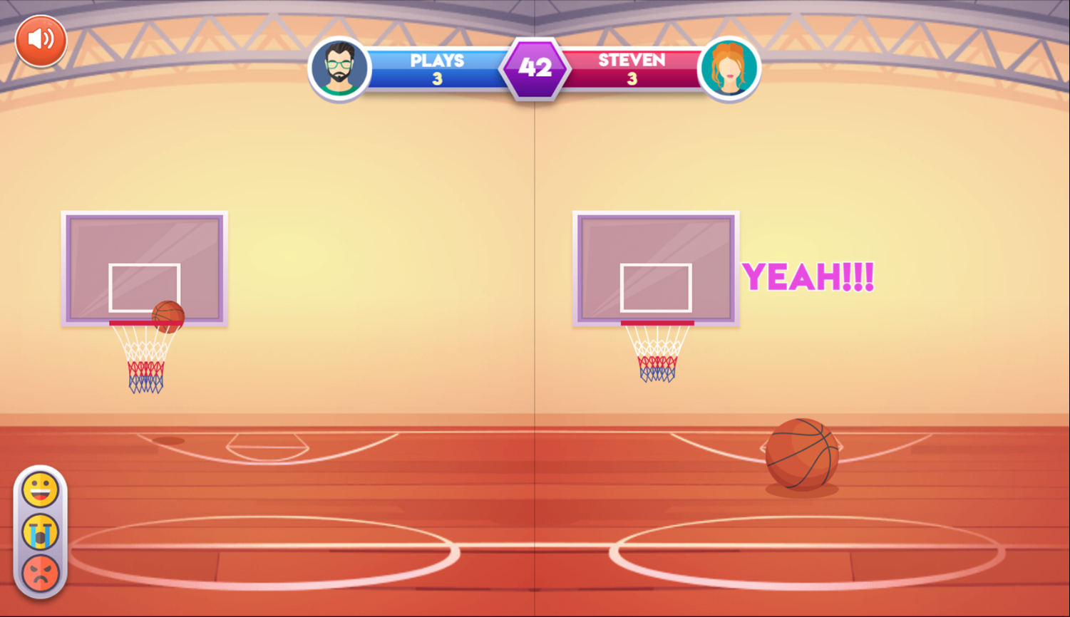 Basketball With Buddies Game Play Screenshot.