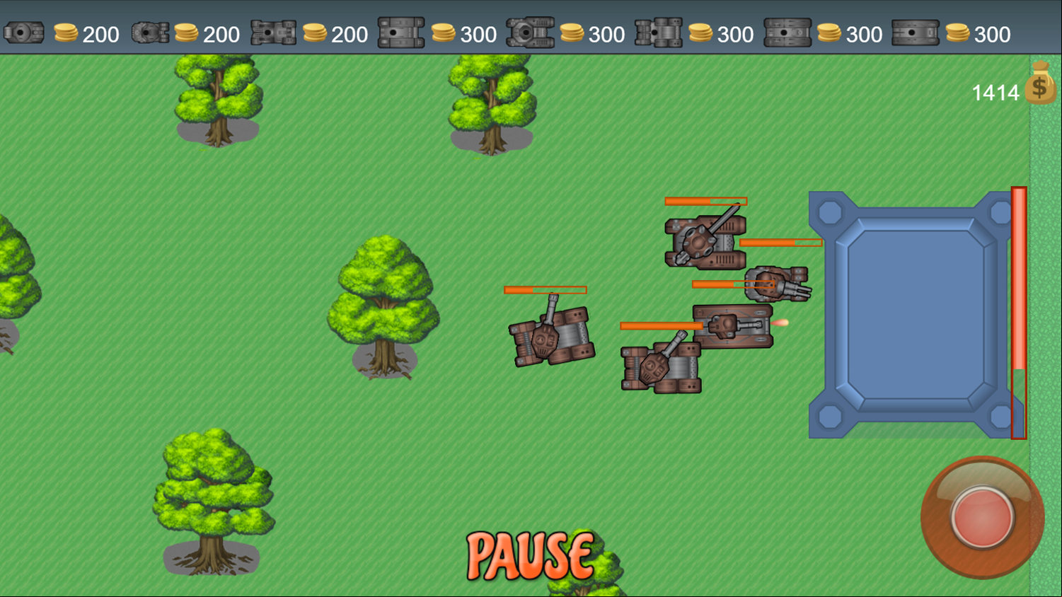 Battle Tanks Game Attack Base Screenshot.