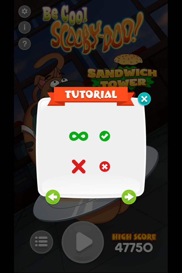 Be Cool Scooby Doo Sandwich Tower Ingredients Tutorial Screenshot.