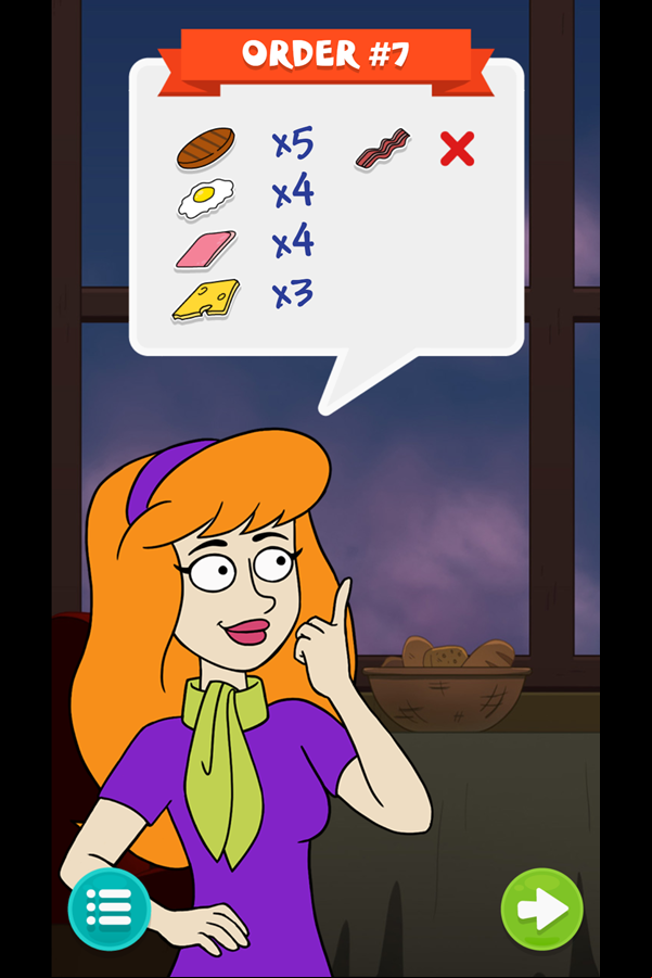 Be Cool Scooby Doo Sandwich Tower Customer Order Screenshot.