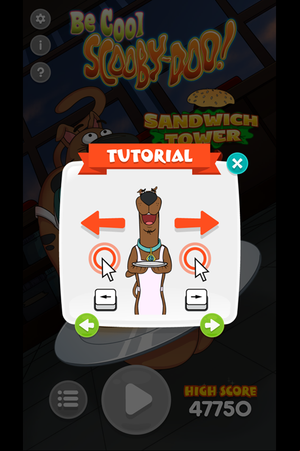 Be Cool Scooby Doo Sandwich Tower Tutorial Screenshot.