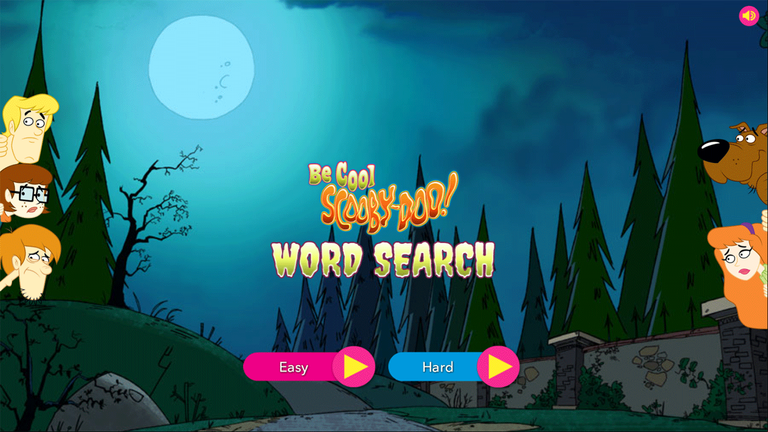 Be Cool Scooby Doo Word Search Welcome Screen Screenshot.