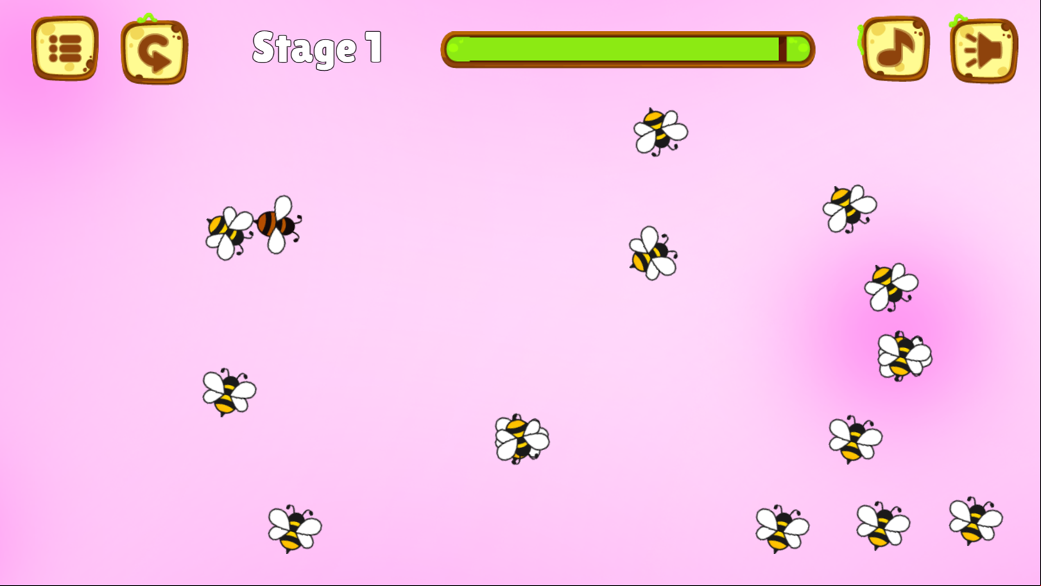 Bee Hunt Game Stage Start Screenshot.
