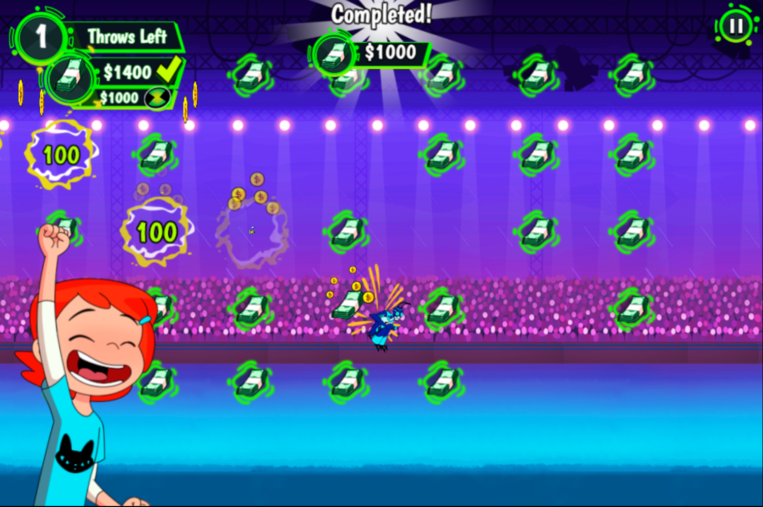 Ben 10 Challenge Stinkfly's Showtime Game Screenshot.