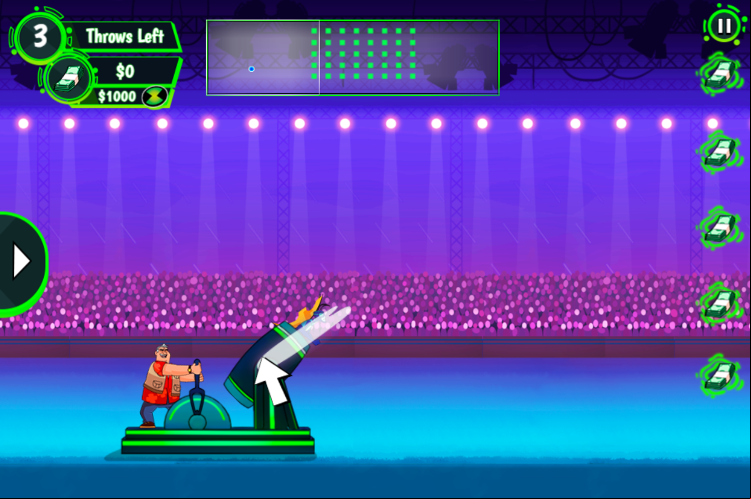 Ben 10 Challenge Stinkfly's Showtime Game How To Play Screenshot.