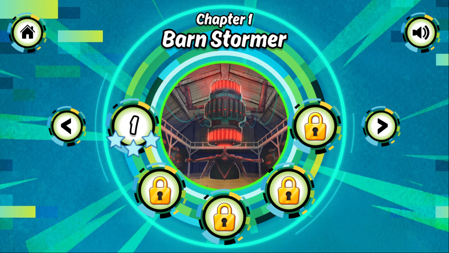 Ben 10 Escape Route Game Level Start Screenshot.