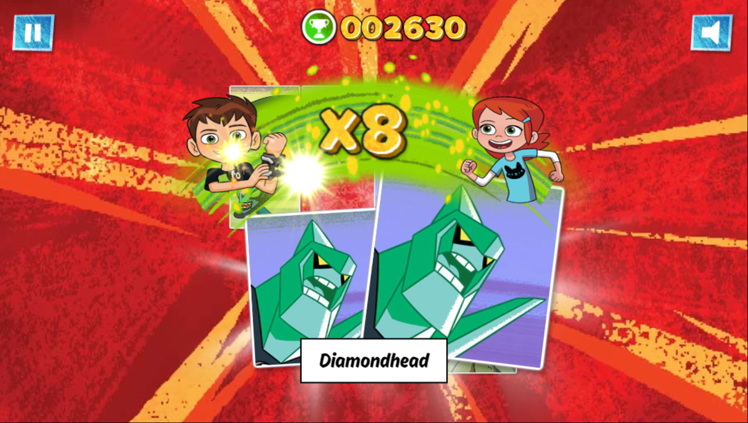 Ben 10 Match Up Game Combo Screenshot.