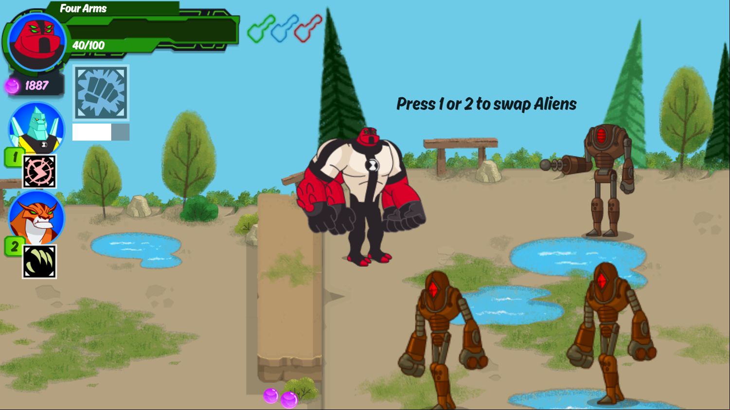 Ben 10 Omnitrix Shadow Game Extra Tips Screenshot.