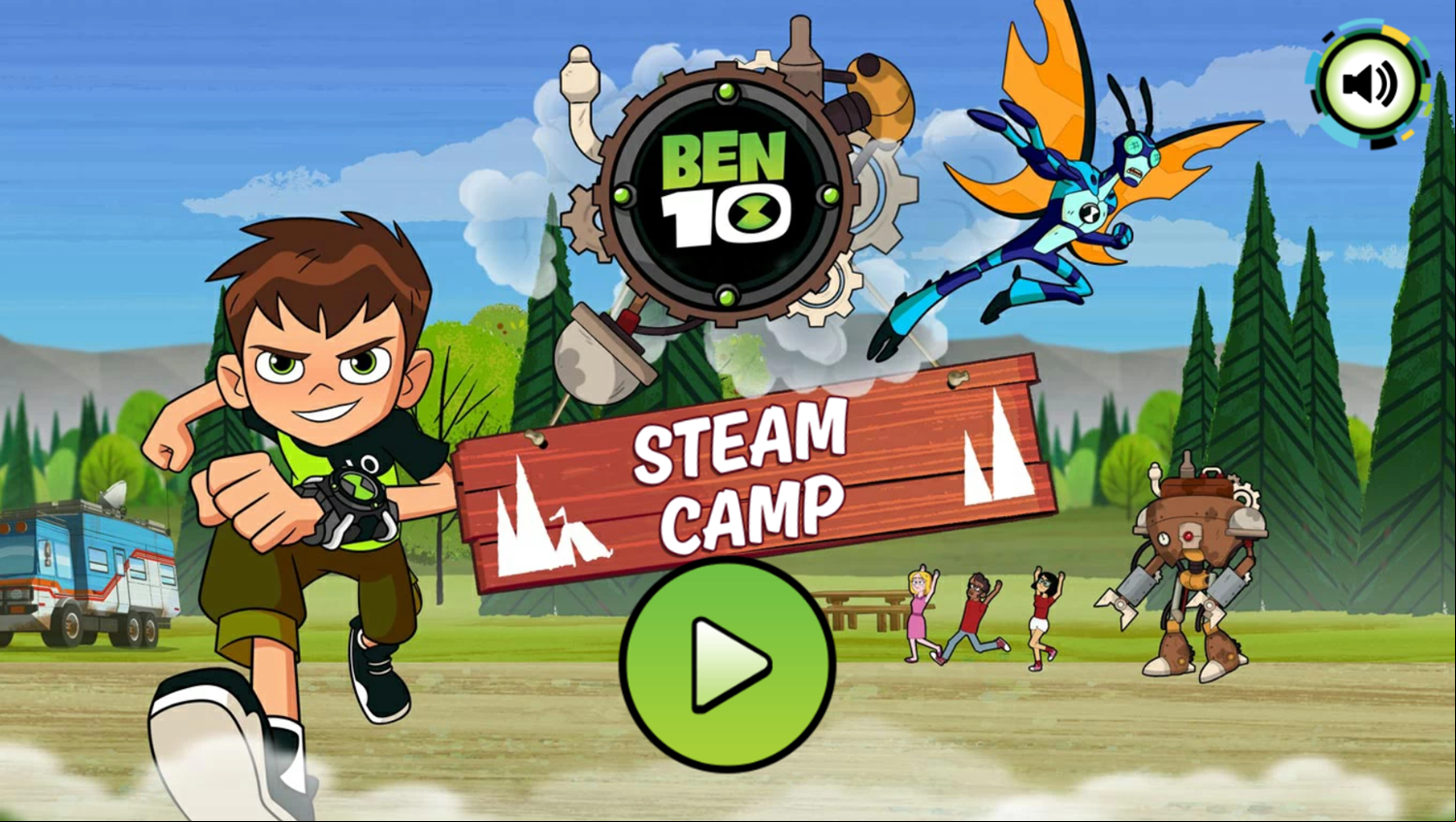 Ben 10 Steam Camp Game Welcome Screen Screenshot.