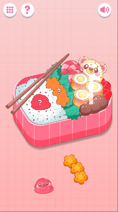 Bento Box Game Play Screenshot.