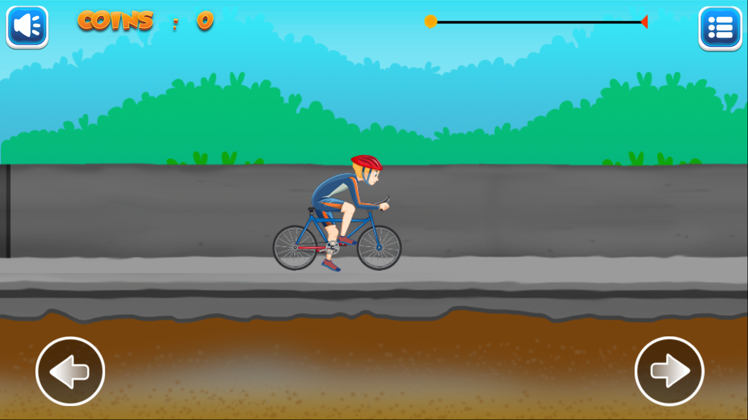 Bicycle Journey Game Level Start Screenshot.