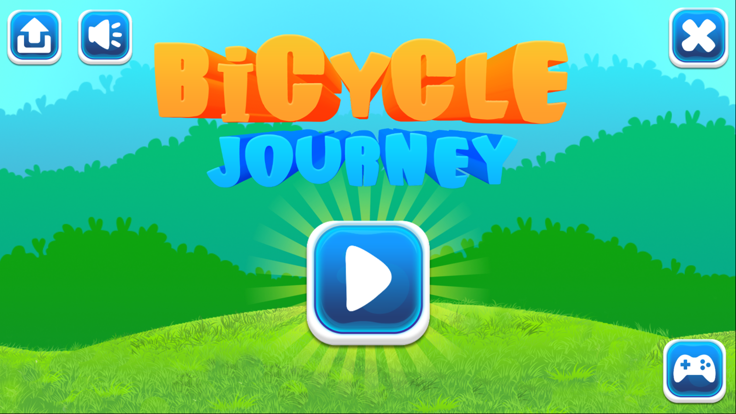 Bicycle Journey Game Welcome Screen Screenshot.