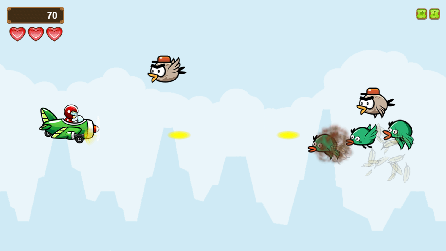 Birds of War Game Play Screenshot.