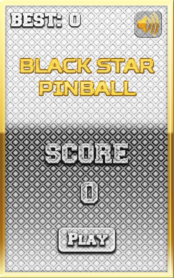 Black Star Pinball Game Welcome Screen