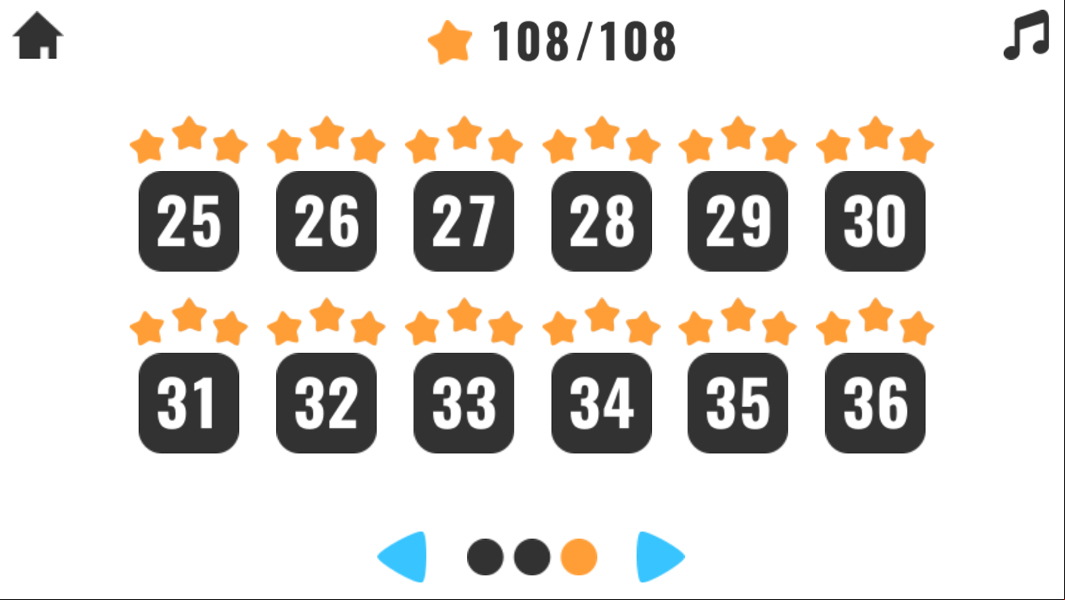 Blasty Bottles Game Level Select Screen Screenshot.