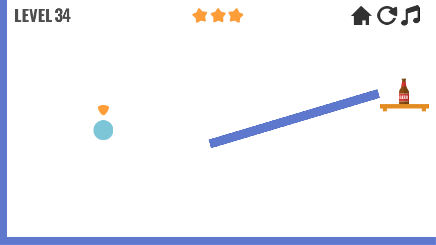 Blasty Bottles Game Level With Spinning and Moving Platforms Screenshot.