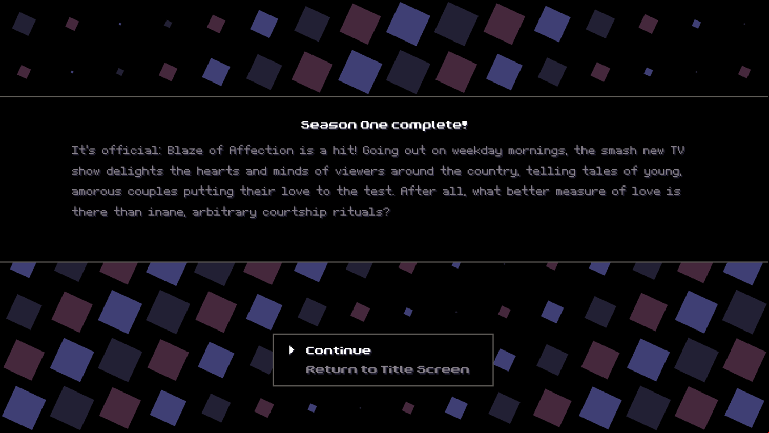 Blaze of Affection Game Season One Complete Screen Screenshot.