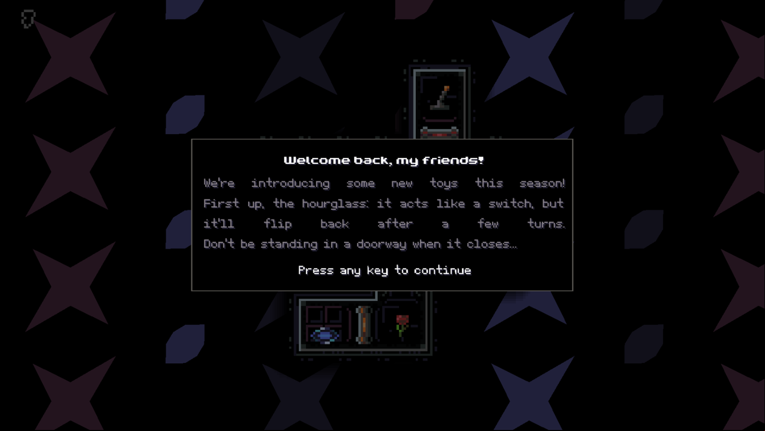 Blaze of Affection Game Welcome Back Screen Screenshot.