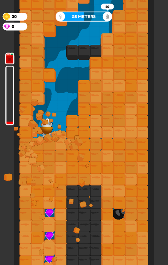 Block Digger Game Start Screenshot.