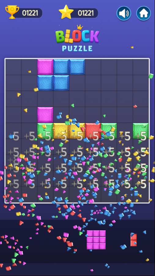 Block Puzzle Line Maker Game Play Screenshot.