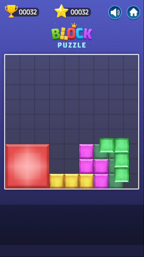 Block Puzzle Line Maker Game Start Screenshot.