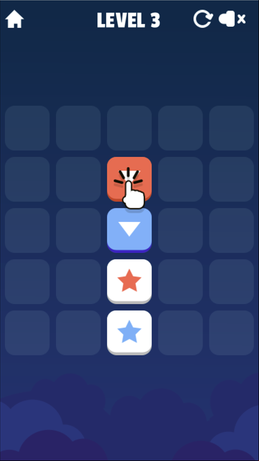 Block Slidey Game Level With Two Colors Screenshot.