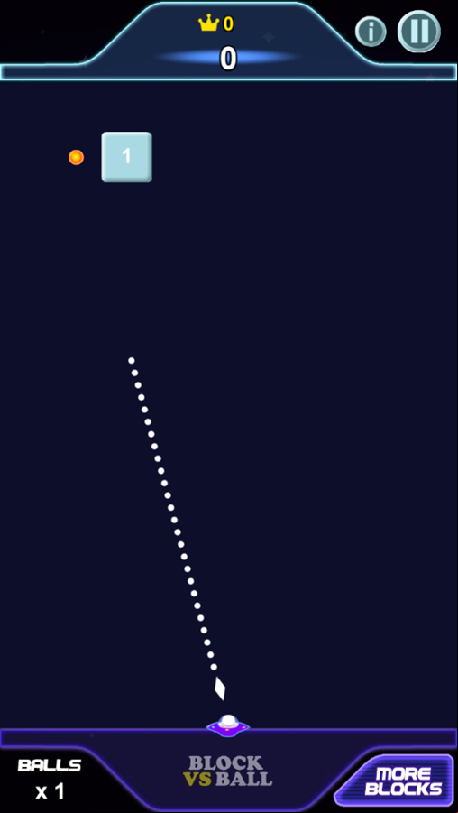 Block vs Ball Game Start Screenshot.