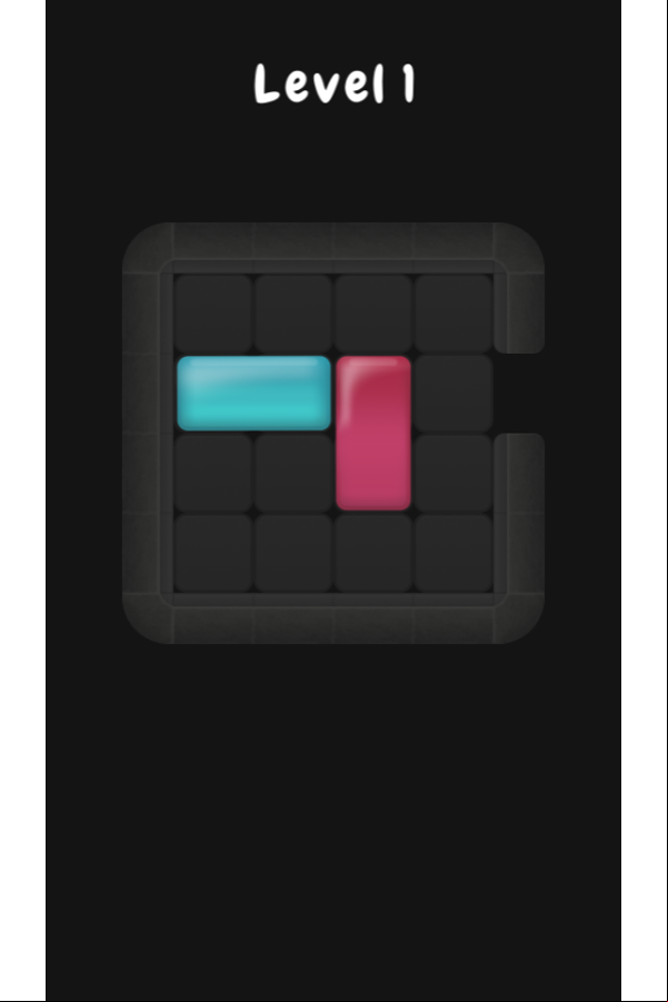 Blue Block Game Screenshot.