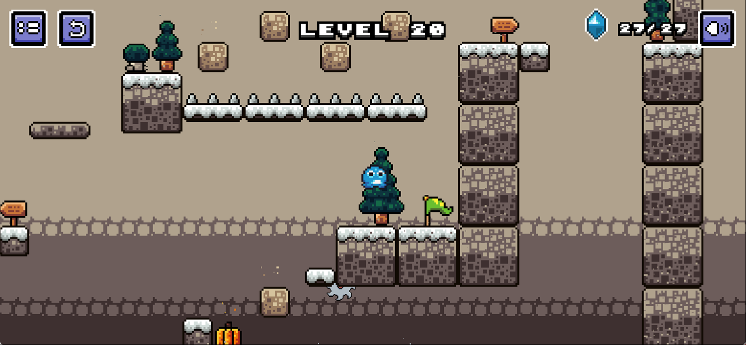 Blue Slime Quest Game Final Level Screenshot.